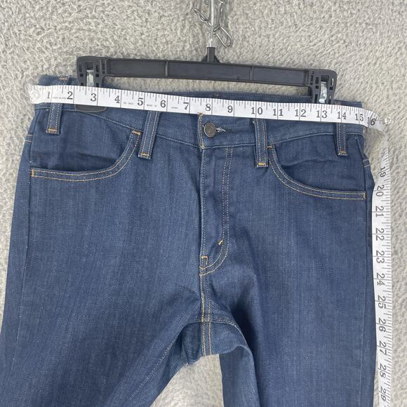 Levi's Jeans Womens 6 Blue 1974 Bell Flare Bell Bottom Orange Tab Stretch Denim - Picture 6 of 16